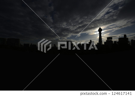 通天閣的輪廓 124617141