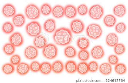 Glowing virus pattern (red) 124617564