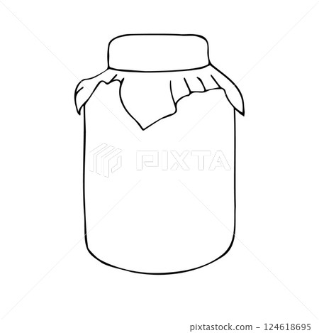 Vector hand drawn sketch doodle outline can Vector hand drawn sketch doodle outline can 124618695