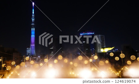 輝夜姬用亮燈的天空樹和竹燈籠營造出雲海 124619074