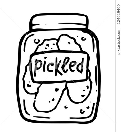 vector, cucumber, pickled 124619400