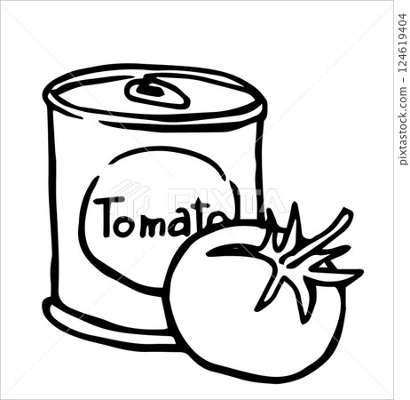 tomato, can, vector 124619404