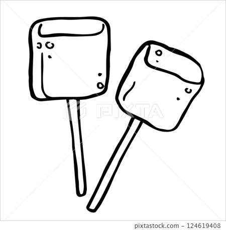 marshmallow, vector, candy 124619408