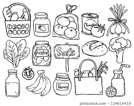 shopping, vector, sketch 124619419