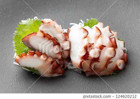 Delicious octopus sashimi 124620212