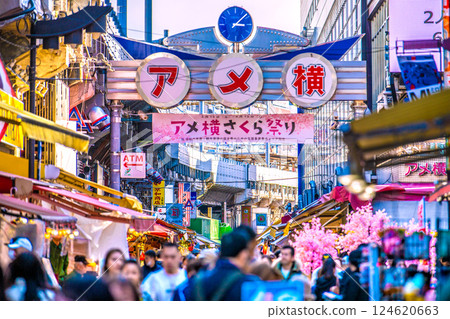 Tokyo cityscape in Japan XEC stocks... Inbound tourism continues... Ameyoko bustling with foreign tourists = March 17, 2025 Tokyo cityscape in Japan XEC stocks... Inbound tourism continues... Ameyoko bustling with foreign tourists = March 17, 2025 124620663