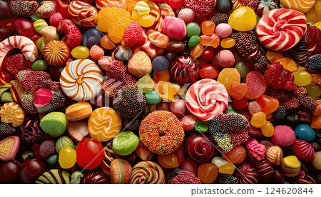 AI Image: Colorful candies 124620844