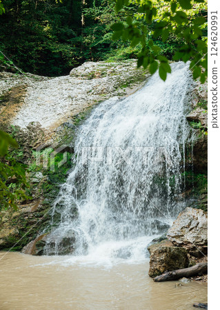 Beautiful landscape and water in a green mountain forest 124620991