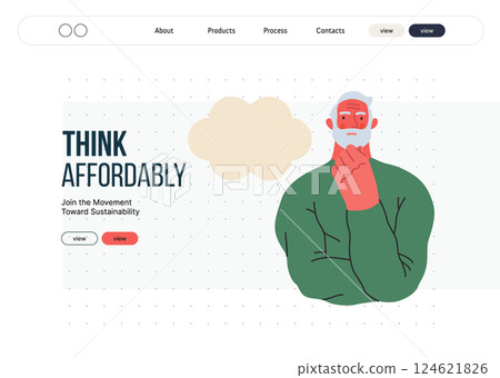 Thinking people, modern flat vector concept illustration- man standing thoughtfully, looking forward, bubble near his head Metaphor for reflection, analysis, introspection, contemplation, deep thought Thinking people, modern flat vector concept illustration- man standing thoughtfully, looking forward, bubble near his head Metaphor for reflection, analysis, introspection, contemplation, deep thought 124621826