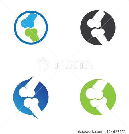 Bone ilustration logo vector 124622351