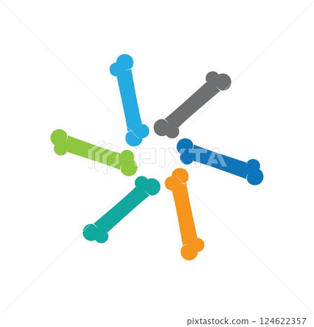 Bone ilustration logo vector 124622357