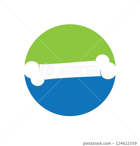 Bone ilustration logo vector 124622359