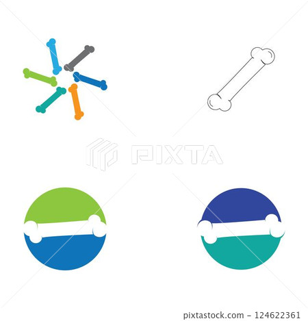 Bone ilustration logo vector Bone ilustration logo vector 124622361