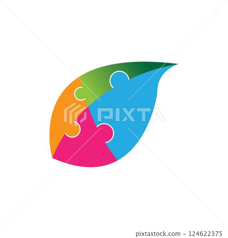 puzzle logo vector puzzle logo vector 124622375