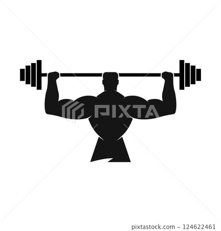 Bodybuilder Logo Template 124622461