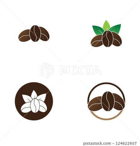 coffee beans logo template vector icon 124622607