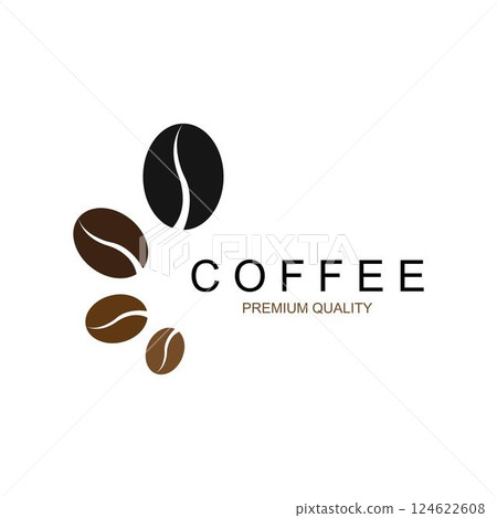 coffee beans logo template vector icon 124622608