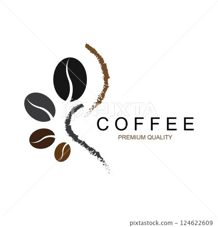 coffee beans logo template vector icon 124622609