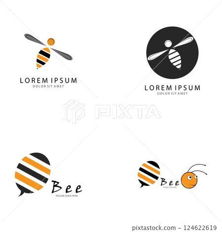 Bee Logo Template vector icon Bee Logo Template vector icon 124622619