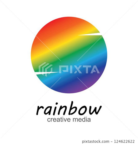 Rainbow icon logo vector template Rainbow icon logo vector template 124622622