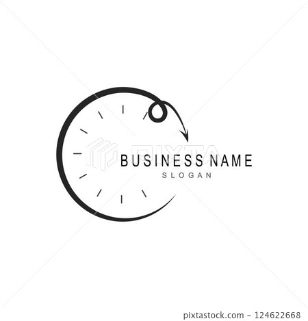 clock logo template vector 124622668