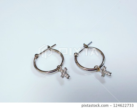 Platinum Diamond Hoop Earrings 124622733