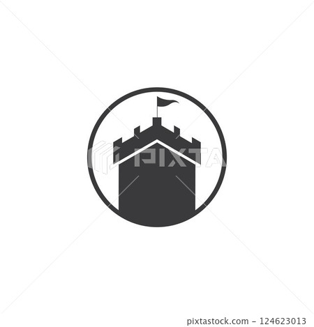 Castle vector illustration icon Template Castle vector illustration icon Template 124623013