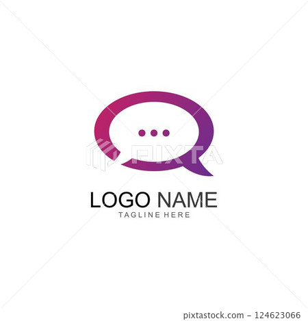 Speech bubble icon Logo template vector Speech bubble icon Logo template vector 124623066
