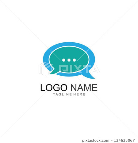 Speech bubble icon Logo template vector Speech bubble icon Logo template vector 124623067