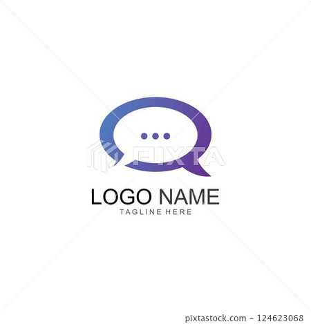 Speech bubble icon Logo template vector Speech bubble icon Logo template vector 124623068