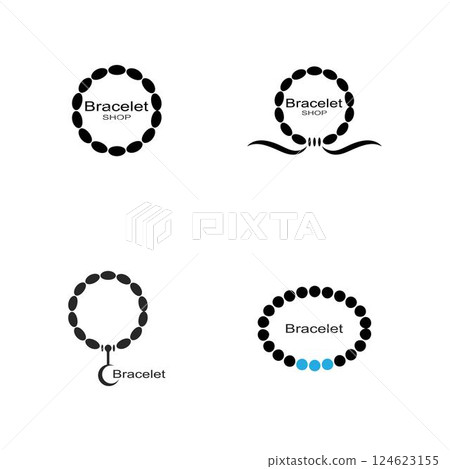 Bracelet shop badge logo modern illustration Bracelet shop badge logo modern illustration 124623155