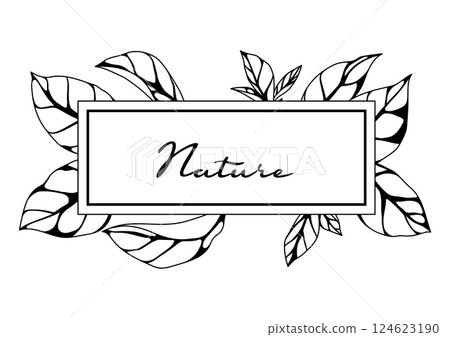Background with leaves. Spring or summer stylized foliage. 124623190