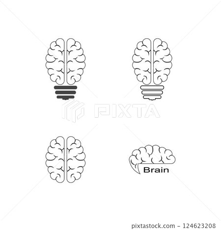 Brain Logo Template  vector 124623208