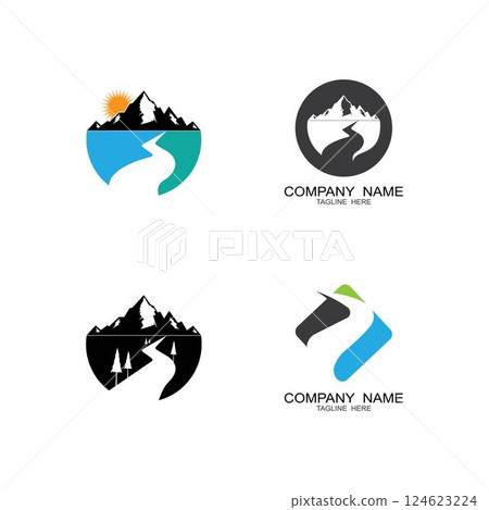 River Logo Template vector icon illustration River Logo Template vector icon illustration 124623224