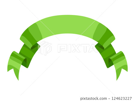 Illustration of ribbon. Decorative abstract banner. 124623227