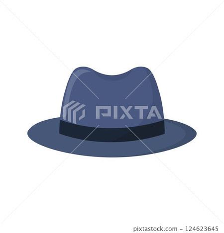 Isolated hat in flat style. Vector illustration. 124623645