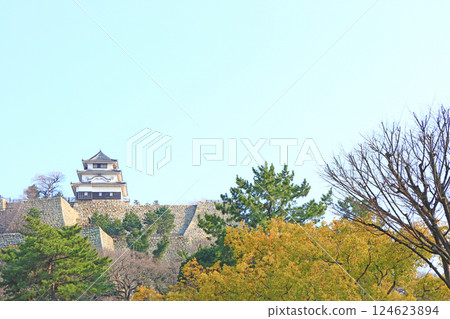 香川縣丸龜市丸龜城風景 香川縣丸龜市丸龜城風景 124623894