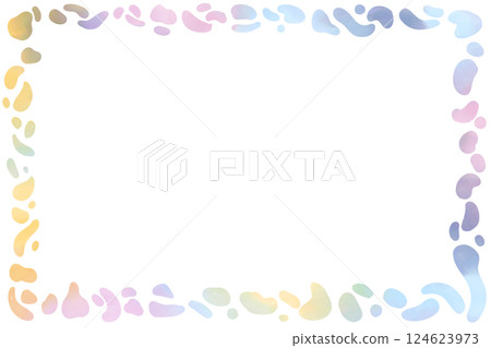 Colorful watercolor frame 124623973
