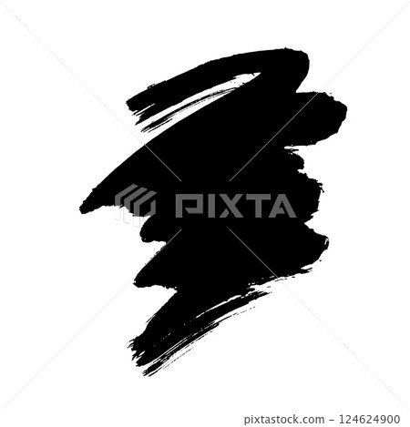 Hand Drawn Painted Brush Grunge Stroke Banner for Text Boxes 124624900