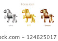金、銀、銅牌馬圖標 124625017