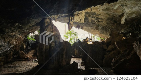 grotto and rock formations of Gruta do Maquine, in Cordisburdo, MG, Brazil grotto and rock formations of Gruta do Maquine, in Cordisburdo, MG, Brazil 124625104