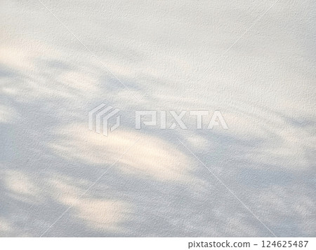 Light Beam and Leaves Shadow on Surface of Wall. 124625487