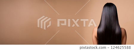 亞洲女人美麗的黑髮。 亞洲女人美麗的黑髮。 124625588