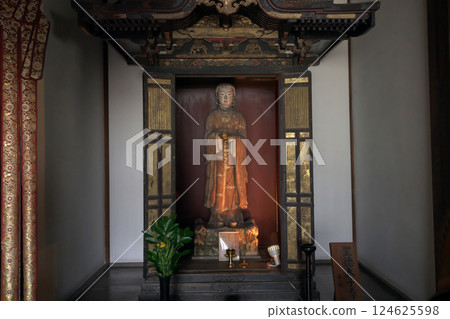 Nara Asukadera Temple Prince Shotoku's meditation statue 124625598