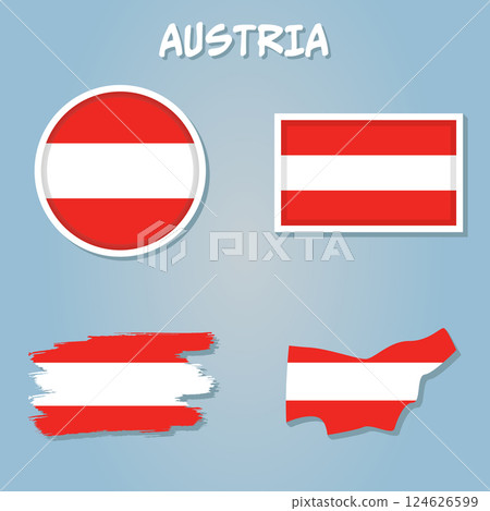 Czech Republic map with Czech flag background map as flag of Czechia available separately. 124626599