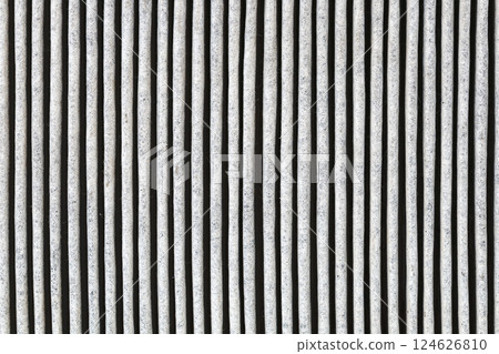 Close-up view of the yellow air filter, revealing its pm2.5 dirt. 124626810