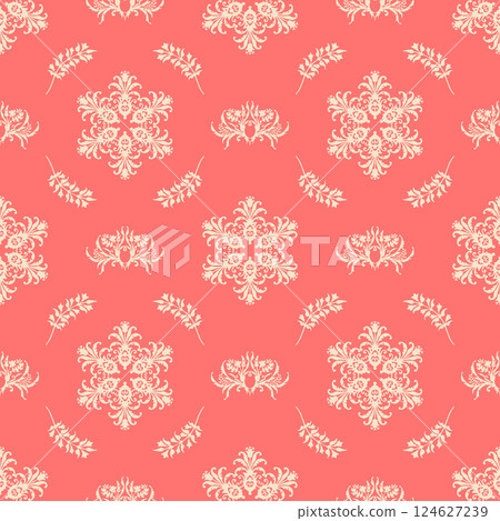 Seamless floral pattern for design, vector Illustration. 124627239
