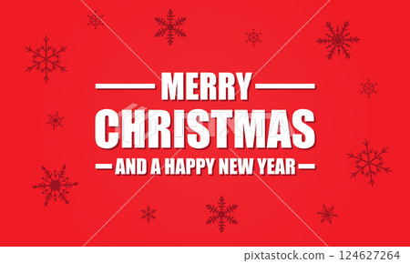 Merry Christmas and Happy New Years, winter snowflakes background. 124627264