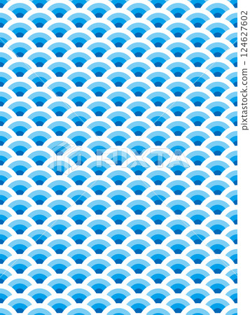 變形的青海波圖案，讓人聯想到波浪 124627602