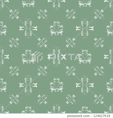 Vector vintage decorative pattern design. 124627616